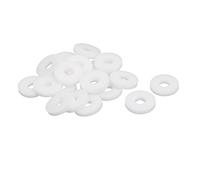 sourcing map 20pcs Rondelles PTFE Plat Joint Étanchéité pour Robinet Tuyau Blanc 18mm OD 6mm ID 3mm Épaisseur
