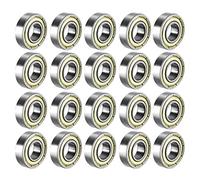 sourcing map 20pcs Roulement à Billes à Gorge Profonde 699Z Carbone Acier | Deux Bouclier, 9mmx20mmx6mm