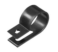 sourcing map 20Pcs Serre câble R-type Nylon Collier Cordon Câble Organisateur gestion fil électrique Attache Grillage Rigide Fixation Dia R19 noir