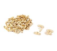 sourcing map 20pcs Verrou Fermeture Boîte Bijoux Loquet Fermoir Antique Vintage Rétro pour Coffret Métal Ton Or
