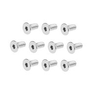 sourcing map 20pcs Vis à Tête Fraisée Plate à Six Pans Creux Vis à Douille Hexagonale Boulon En 304 Acier Inoxydable M5x12mm