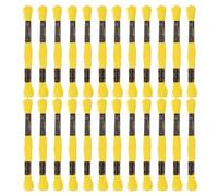 sourcing map 24 Écheveaux de Fil à Broder de 8m Chacun en Coton Égyptien à Longues Fibres pour Projets de Broderie, Bracelet, Jaune