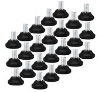 sourcing map 24 Pcs Pieds de Nivellement Meuble Réglable M10 x 15 x 30mm Pied de Meuble Patin de Meuble Jambe Pied de Table Chaise Base Protection Plancher Sol pour Meubles de Maison, Bureau