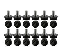 sourcing map 24 Pcs Pieds de Nivellement Meuble Réglable M6 x 13 x 20mm Pied de Meuble pour Meubles, Protection de Sol pour Pieds de Chaise et de Canapé