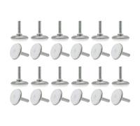 sourcing map 24 Pcs Pieds de Nivellement Meuble Réglable M6 x 20 x 28mm Pied de Meuble, Protecteurs de Sol pour Meubles d'Hôtel et de Maison, Pieds de Canapé