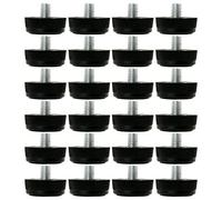 sourcing map 24 Pcs Pieds de Nivellement Meuble Réglable M8 x 10 x 30mm Pied de Meuble, Protection de Sol pour Pieds de Meubles et Chaises