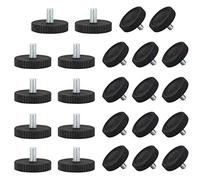 sourcing map 24 Pcs Pieds de Nivellement Meuble Réglable M8 x 17 x 40mm