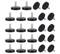 sourcing map 24 Pcs Pieds de Nivellement Meuble Réglable M8 x 25 x 40mm Pied de Meuble, Protecteurs de Sol pour Meubles de Maison, Chaises, Tables, Pieds d'Armoires