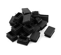 sourcing map 24pcs Bouchon Pied de Chasie Embout Capuchon Rectangle Jambe Patin Table Meuble Protection Tube Insert Plastique 20x30mm