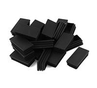 sourcing map 24pcs Bouchon Pied de Chasie Tube Insert Embout Capuchon Rectangle Jambe Patin Table Meuble Protection 30mm x 60mm