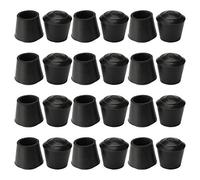 sourcing map 24pcs Embout Pied Chaise Bouchon Tampon Capuchon Protection Jambe Meuble Plancher Caoutchouc Noir 16mm Diamètre intérieur