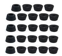 sourcing map 24pcs Patin Pied Chaise Meuble Caoutchouc Tampon Pare-choc Embout Jambe Protection Amplificateur D25x20xH12mm
