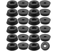 sourcing map 24Pcs Patin Pied Chaise Meuble Caoutchouc Tampon Pare-choc Embout Jambe Protection avec Rondelle Métal D18x15xH5mm