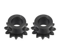 sourcing map #25 Chaîne Rouleau Pignon, 12mm Alésage 1/4" Pas 12 Dent Simple Brin Chaîne Pignon, C45 Carbone Acier 25 Rouleau Chaîne Pignon avec Ensemble Vis pour ISO 04C Chaîne, 2pcs