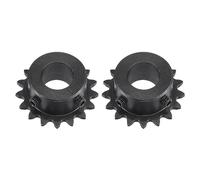 sourcing map #25 Chaîne Rouleau Pignon, 14mm Alésage 1/4" Pas 17 Dent Simple Brin Chaîne Pignon, C45 Carbone Acier 25 Rouleau Chaîne Pignon avec Ensemble Vis pour ISO 04C Chaîne, 2pcs