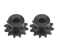 sourcing map #25 Chaîne Rouleau Pignon, 6mm Alésage 1/4" Pas 12 Dent Simple Brin Chaîne Pignon, C45 Carbone Acier 25 Rouleau Chaîne Pignon avec Ensemble Vis pour ISO 04C Chaîne, 2pcs