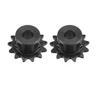 sourcing map #25 Chaîne Rouleau Pignon, 8mm Alésage 1/4" Pas 13 Dent Simple Brin Chaîne Pignon, C45 Carbone Acier 25 Rouleau Chaîne Pignon avec Ensemble Vis pour ISO 04C Chaîne, 2pcs