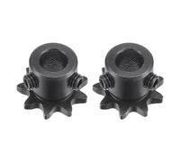 sourcing map #25 Chaîne Rouleau Pignon, 8mm Alésage 1/4" Pas 9 Dent Simple Brin Chaîne Pignon, C45 Carbone Acier 25 Rouleau Chaîne Pignon avec Ensemble Vis pour ISO 04C Chaîne, 2pcs