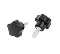 sourcing map 25 mm de diamètre M6 x 15 mm Filetage étoile Vis à tête de serrage Bouton Grips 2pcs
