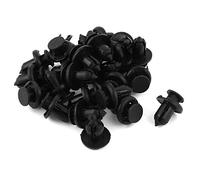 sourcing map 25 Pcs Noir Plastique Car Bumper enfoncer Rivets Pince de retenue 10mm Trou