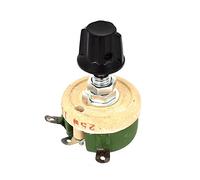 sourcing map 25 W 100 boutons Ohm Potentiomètre Résistances bobinées céramique ronde rhéostat réglable de