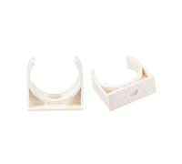 sourcing map 25mm Diamètre PPR U-Forme Tuyau Pinces Clips Raccords Tuyau Support pour Eau Fourniture Blanc 24 Pcs