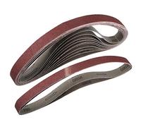 sourcing map 25mm x 770mm Bande Abrasive Bande Ponçage 80 Grain Oxyde Aluminium 12Pcs