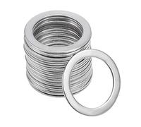 sourcing map 25Pcs 16.5 x 22mm x 0.8mm Rondelle Plate en Acier Inoxydable 304 pour Boulon à Vis