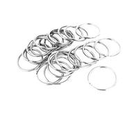 sourcing map 25pcs 40mm Dia Métal divisé Trousseau de Clef Porte-clés