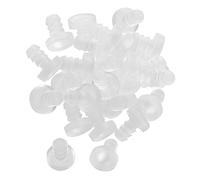 sourcing map 25pcs 5mm Tige Souple Plat Transparent mobilier patio Glisser Bouclier Chaise
