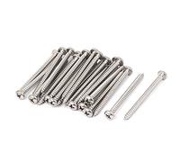 sourcing map 25Pcs #6 M3.5x45mm tête ronde cruciforme vis autotaraudeuses