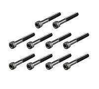 sourcing map 25pcs M4 x 30 mm Vis à tête cylindrique à six pans creux hexagonale Boulon en acier allié 12.9 demi-filetage Noir