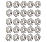 sourcing map 25pcs M5x0.8mm pas métrique acier Inox 201 Écrous Hex gauche