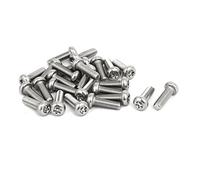 sourcing map 25Pcs M5x16mm Vis Inviolable Tête Bombée Torx Bouton Sécurité | 304 Acier Inoxydable