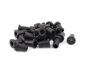 sourcing map 25pcs Manchon Cordon Protecteur Fil d'alimentation démarrage Sortie de Machine Gaine Passe-câble Passe-fil 14mm x 6mm flexible