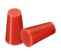 sourcing map 25pcs Silicone Caoutchouc Conique Bouchon Solide pour Poudre Revêtement, Peinture, Anodisation, Placage, Sablage Laboratoire Utilisation marron 10mm à 15mm
