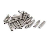 sourcing map 25pcs Vis Pointeau Conique pour Poignée de Porte M6x30mm | Acier Inoxydable, Vis Sans Tête Hexagonale
