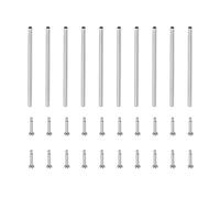 sourcing map 25x1mm INOX Acier Tube Friction Goupilles Montre Sangle Pression Barres Goupille avec Rivet Se termine Bande Fermoir Boucle 10 Pcs