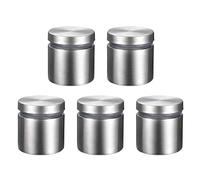 sourcing map (25x25mm Entretoise de Verre Vis Écartement Clou Publicitaire Montage Panneau Support Acrylique 5pcs