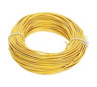 sourcing map 26AWG Fil Électrique 26 Calibre Fil de Connexion PVC Multibrins, Fil Électrique UL1007 en Cuivre Étamé 30M/100Ft Jaune pour Fil de Connexion Interne
