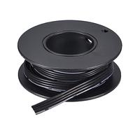 sourcing map 28AWG Silicone Ruban Câble 4Broche 28 Jauge Plat Câble Souple Silicone Fil 1.5m/5ft Noir Toronné Étain Cuivre Fil