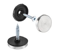 sourcing map 28pcs Cache Vis Miroir 20mm/0.79" Décoratif Capuchon Attaches Couverture Clous Tréfilage Argenté 201 INOX Acier