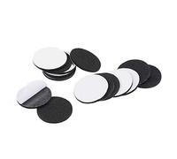 sourcing map 28Pcs Patins de Chaise Feutre Tampon Meuble 40mm Noir | Autoadhésif, Diamètre Rond, 3mm Epais