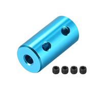 sourcing map 2mm à 3.175mm Alésage Coupleur Arbre Moteur Rigide Couplage Ensemble Vis L20XD10 Aluminium Alliage Accouplement Connecteur Accessoire Clair Bleu