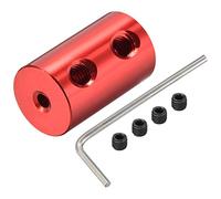 sourcing map 2mm à 6mm Alésage Coupleur Arbre Moteur Rigide Couplage Ensemble Vis L20XD12 Aluminium Alliage Accouplement Connecteur Accessoire Foncé Rouge 4pcs