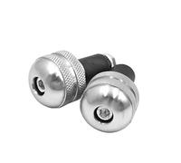 sourcing map 2pc 17mm Dia Guidon Moto Aluminium Argent Embout