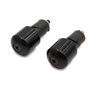 sourcing map 2pc 17mm Moto Noir Anti-vibratile Barre Fin Caps Grip GS