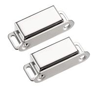 sourcing map 2pc Aimant Porte Placard Loquet Magnétique pour Ferme Porte Armoire meuble acier Inox fermeture verrou 46mm Long