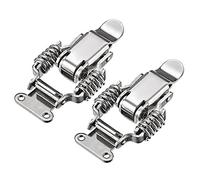 sourcing map 2pc Fermoir a Levier 201 Acier Inox Ressort Chargé Basculer Loquet Capture Pince 68mm