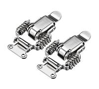 sourcing map 2pc Fermoir a Levier 304 Acier Inox Ressort Chargé Basculer Loquet Capture Pince 68mm